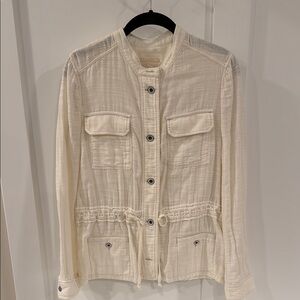 Anthropologie Hei Hei Cream Utility Jacket